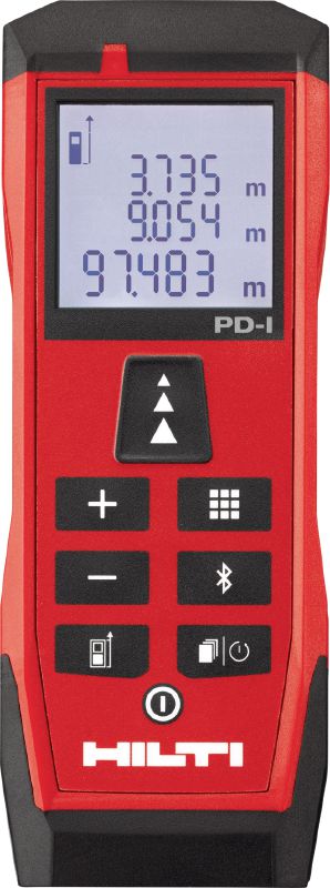 Medidor láser PD-I Medidor láser robusto con funciones de medición inteligentes y conectividad Bluetooth para aplicaciones de interiores de hasta 100 m