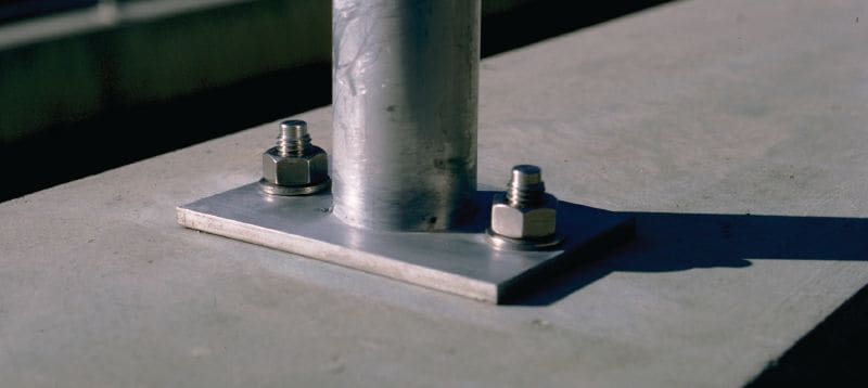 Anclaje acuñado HSA-F HDG Anclaje acuñado de alto rendimiento para cargas estáticas cotidianas sobre hormigón no fisurado (galvanizado en caliente) Aplicaciones 1