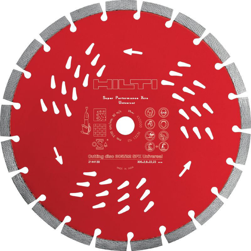 Disco de diamante universal SPX Disco de diamante definitivo con tecnología Equidist para un corte superior en diferentes materiales base