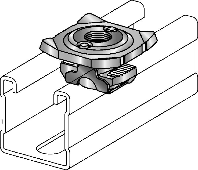 Encaje de abrazadera de tuberías MQA-F Encaje de abrazadera de tubería galvanizado en caliente (HDG) para la conexión de componentes roscados en perfiles puntales MQ