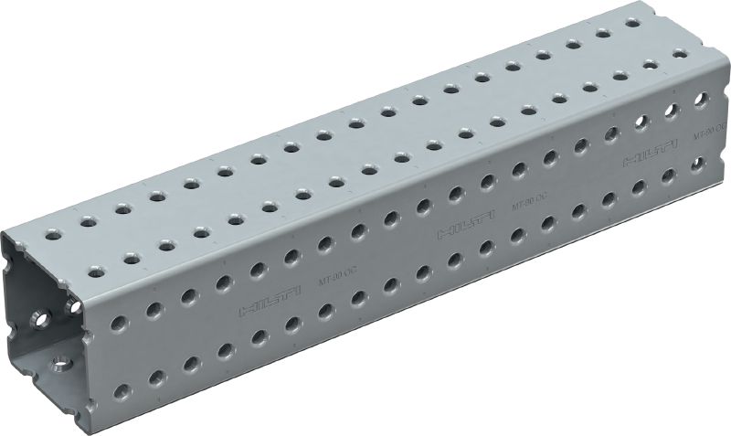 Perfil de caja MT-90 OC Perfil de caja de carga pesada para su utilización con componentes MT-TFB en entornos en el exterior