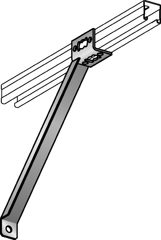 Jabalcón MQK-S-R Jabalcón de acero inoxidable para soportes