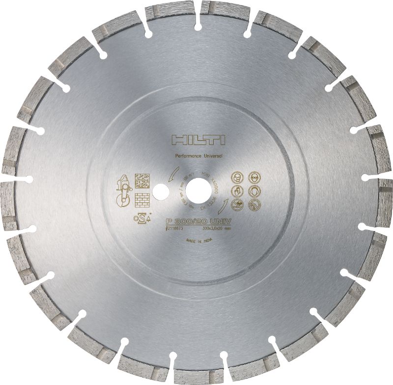 Disco de diamante universal P Hoja de diamante para tareas de corte en distintos materiales base