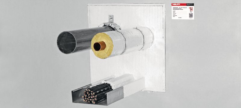 Recubrimiento cortafuego CP 670 Sistema de panel de recubrimiento cortafuego con una amplia variedad de homologaciones para el sellado de aberturas medianas y grandes Aplicaciones 1