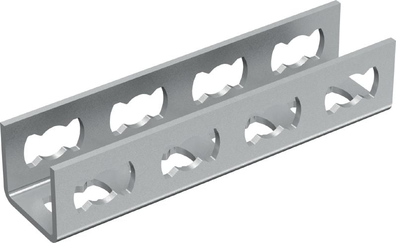 Tornillo tuerca carril MQV-12 Tornillo tuerca carril flexible galvanizado para usar como extensión longitudinal con perfiles puntales MQ