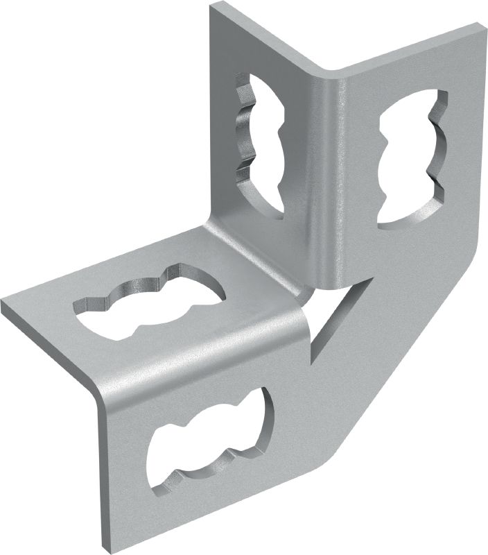 Conector angular MQW 4-90 Ángulo galvanizado de 90 grados para la conexión de varios perfiles puntales MQ