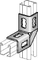 Conector angular MQW 4-90 Ángulo galvanizado de 90 grados para la conexión de varios perfiles puntales MQ