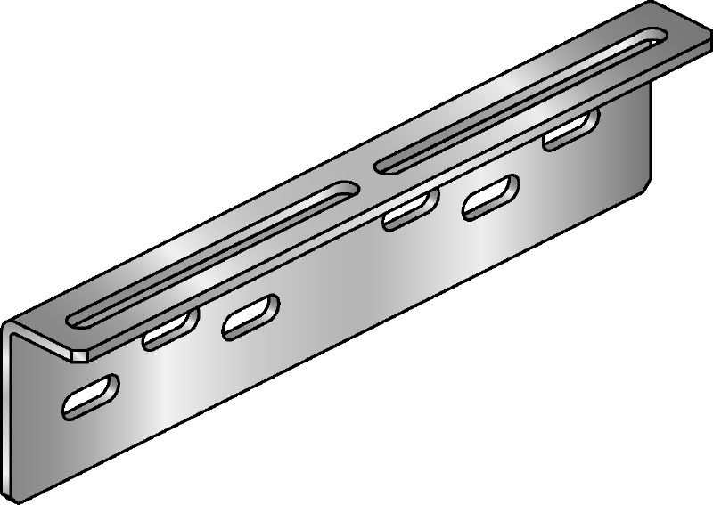 Conector MIC-UB Conector galvanizado en caliente (HDG) para la fijación de pernos en U a vigas MI con gran capacidad de ajuste
