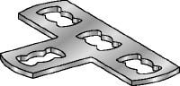 Conector de placas plano MQV-T-F Conector de placas plano galvanizado en caliente (HDG) para unir perfiles en ángulos