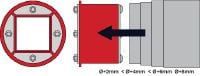 Adaptador CFS-T AS Adaptador para ajustar el diámetro externo de los marcos circulares CFS-T RR y CFS-T RRS Aplicaciones 1