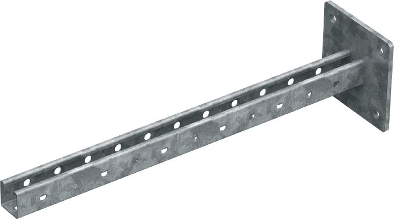 Soporte MT-BR-40 O4 OC Soporte de canal C de carga media con placa base de 4 orificios para aplicaciones en exteriores
