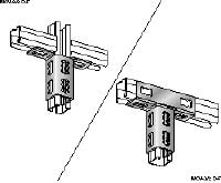 Conector de carril MQV-2D-F Conector de carril galvanizado en caliente (HDG) para estructuras bidimensionales