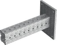 Soporte MIC-C120-DH Soporte de perfil de caja galvanizado en caliente (HDG) para conexiones a elementos de hormigón en aplicaciones de carga pesada