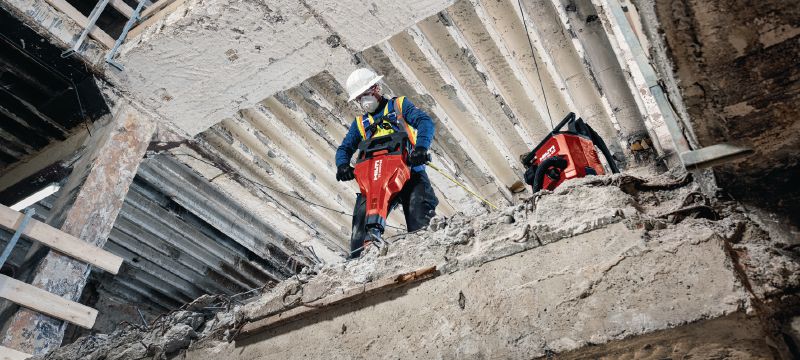 Martillo neumático a batería TE 2000-22 Potente y ligero martillo neumático a batería para demoliciones de hormigón y de otros materiales (plataforma de batería Nuron) Aplicaciones 1