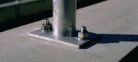 Anclaje acuñado HSA-F HDG Anclaje acuñado de alto rendimiento para cargas estáticas cotidianas sobre hormigón no fisurado (galvanizado en caliente) Aplicaciones 1